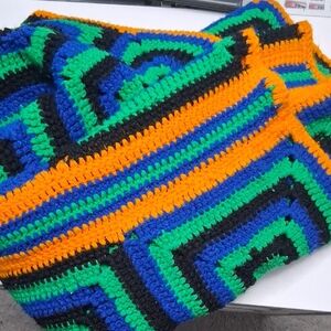 Vibrant Multicolor Crochet Blanket
